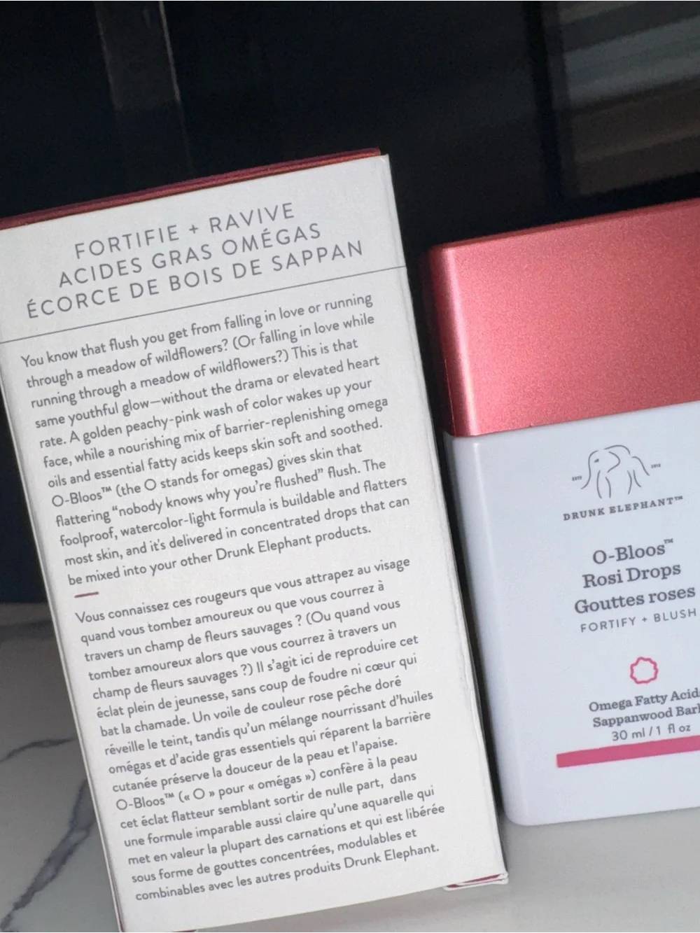 Drunk Elephant O-Bloos™ Rosi Drops – Serum Blush 30 mL / 1 fl oz | NEW & UNUSED